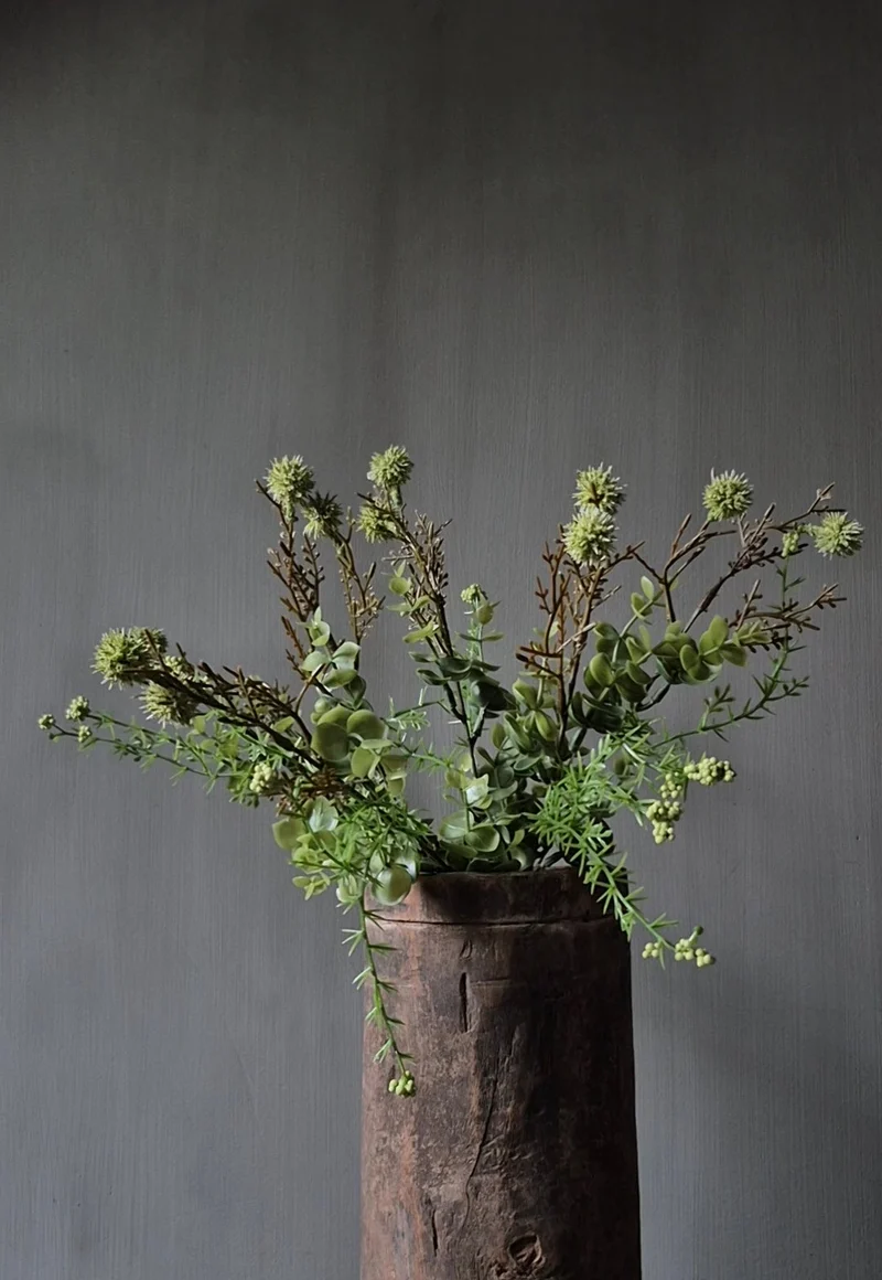 Echinops groen kunsttak 36 cm