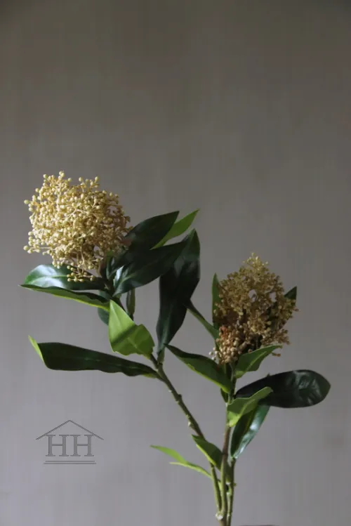 Skimmia kunstbloem licht groen - 72 cm