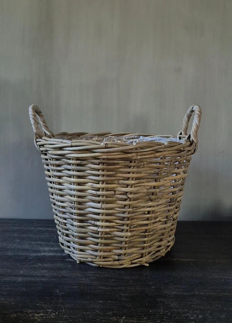 Ronde mand met handvatten D35 H25cm
