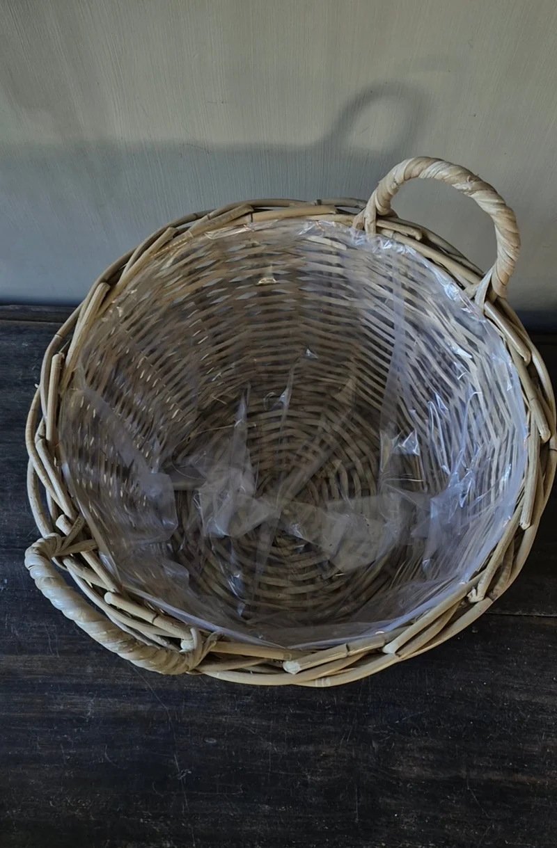 Ronde mand met handvatten D35 H25cm