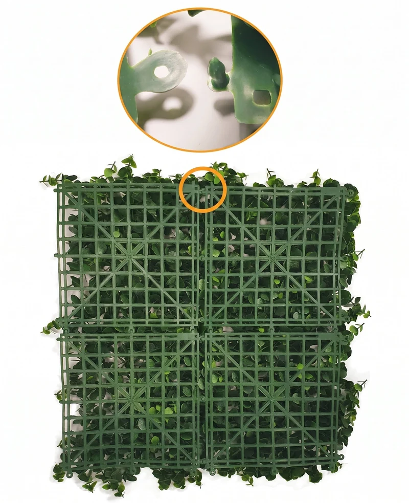 Kunstpflanzen Wand Buxus grün 50x50 cm UV
