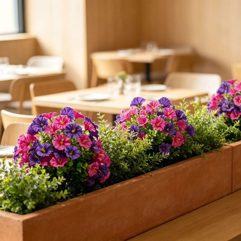 Künstliche Windenblumen, 45 cm, Seidenstoff, für Garten und Innenraum, modernes Design