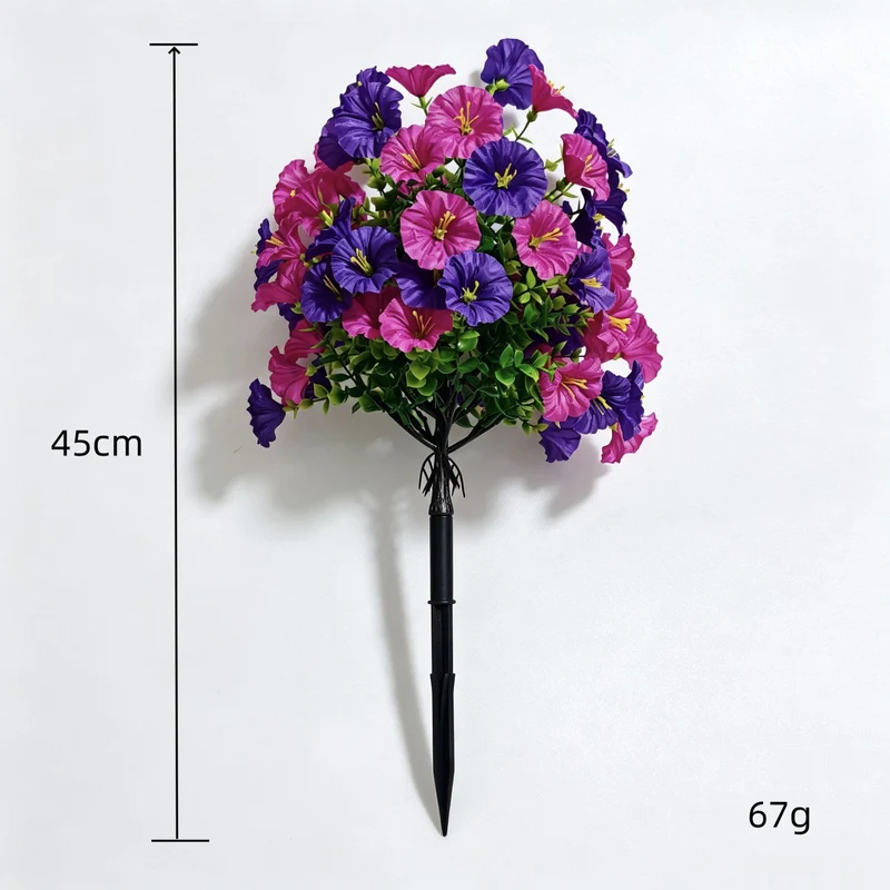 Künstliche Windenblumen, 45 cm, Seidenstoff, für Garten und Innenraum, modernes Design