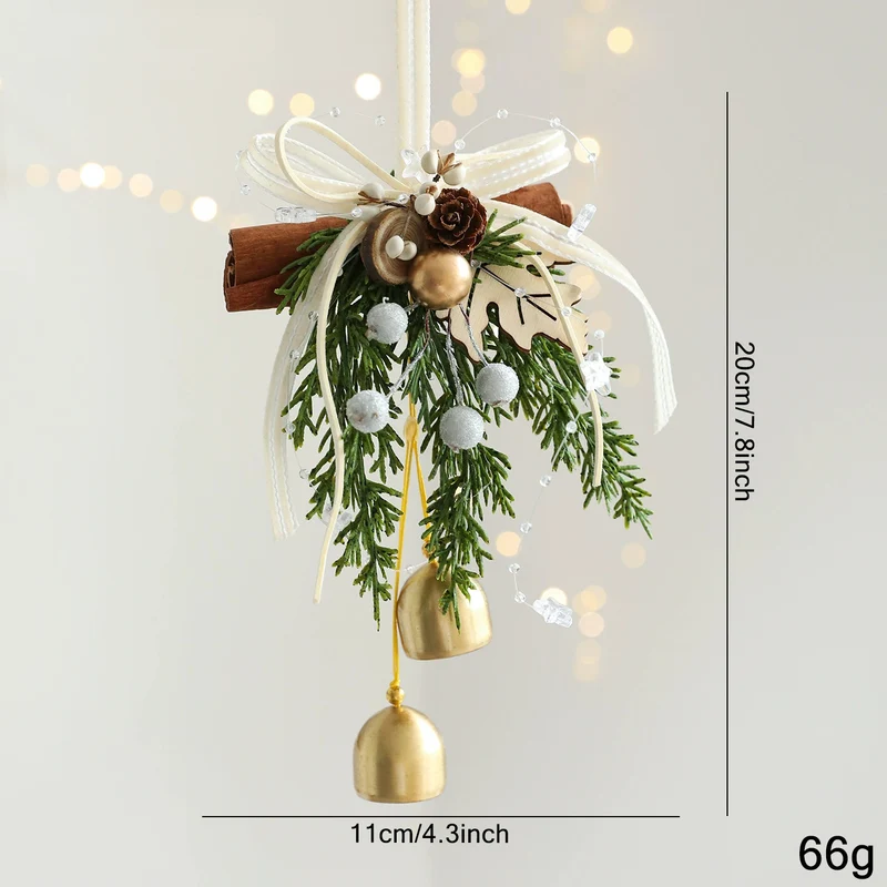 Weihnachtsschmuck Türdekoration Glockenanhänger für Baum, Fenster und Wanddekoration, 9 Stile, 30 cm, Kunststoff, realistische Optik für Festdekoration, Einzelhandel und Großhandel