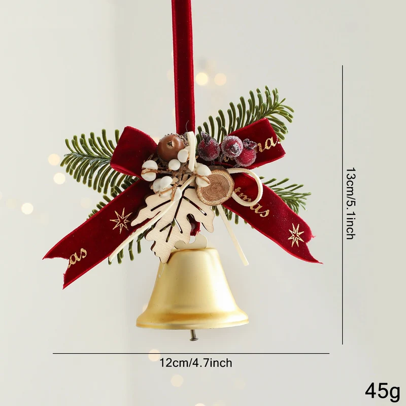 Weihnachtsschmuck Türdekoration Glockenanhänger für Baum, Fenster und Wanddekoration, 9 Stile, 30 cm, Kunststoff, realistische Optik für Festdekoration, Einzelhandel und Großhandel