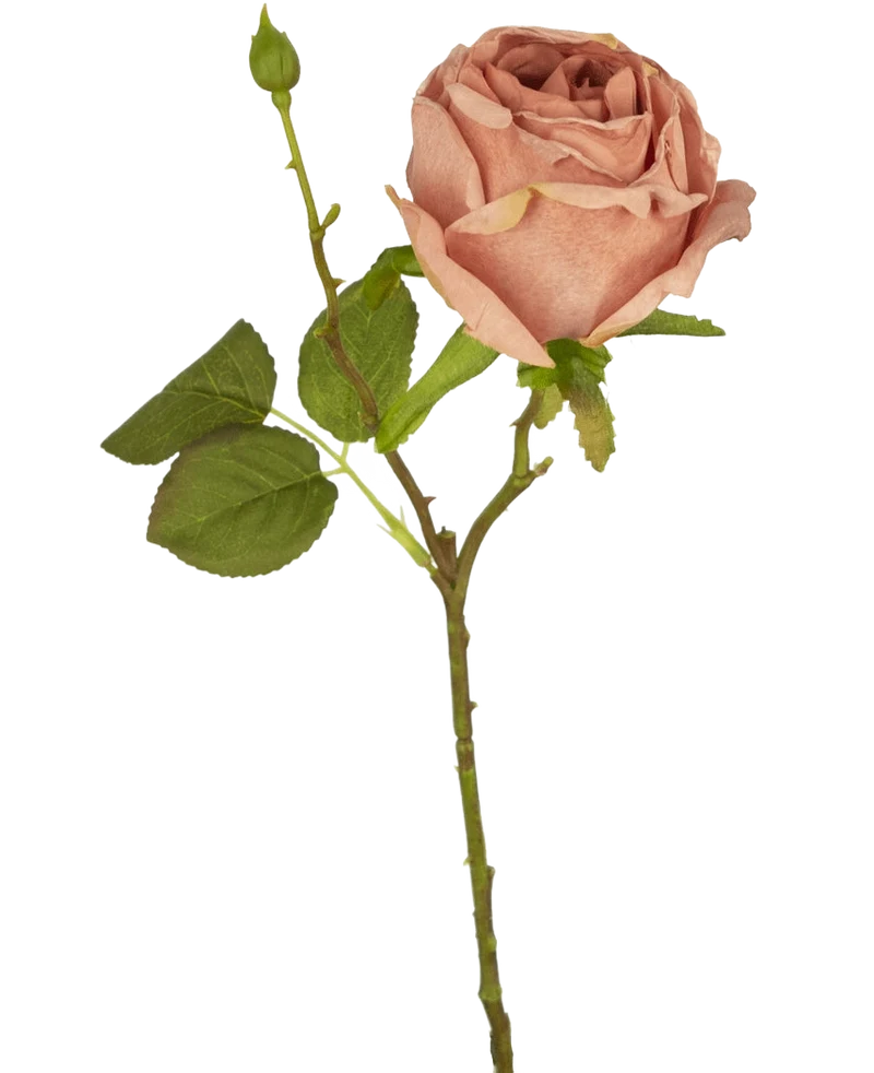 Kunstroos Deluxe 45 cm roze