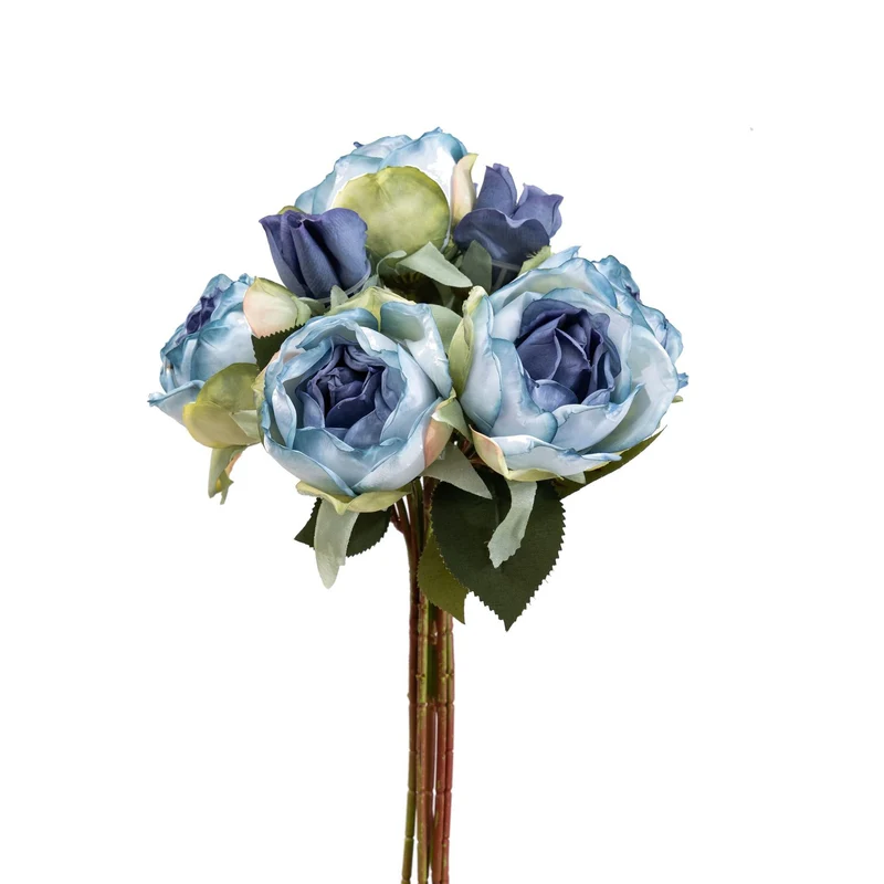 10er Set künstliche Rosen aus Seide, 27 cm Handstrauß, Hochzeit Dekoration, Wohnzimmer, Grabschmuck, realistische Optik