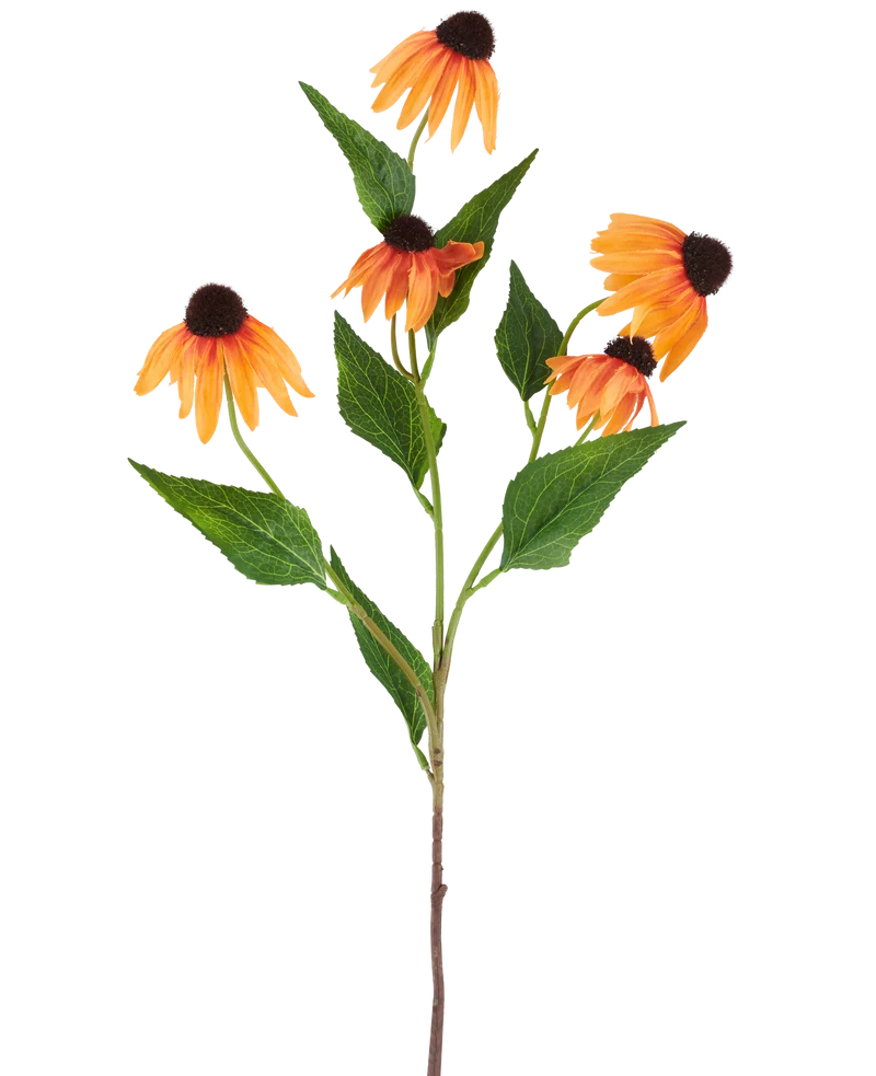 Künstliche Blume Echinacea 75 cm orange