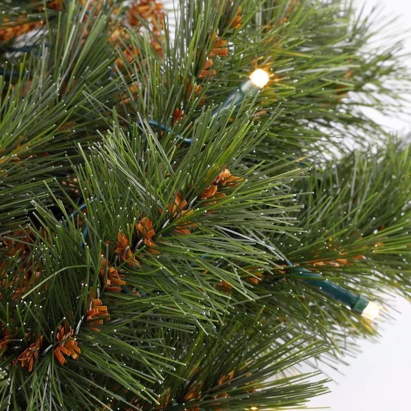 Waldgefrostete Girlande mit LED-Beleuchtung – L180 cm – Grün