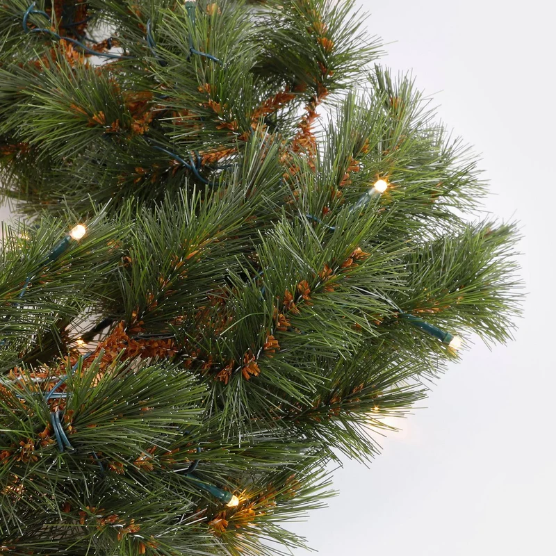 Waldgefrostete Girlande mit LED-Beleuchtung – L180 cm – Grün