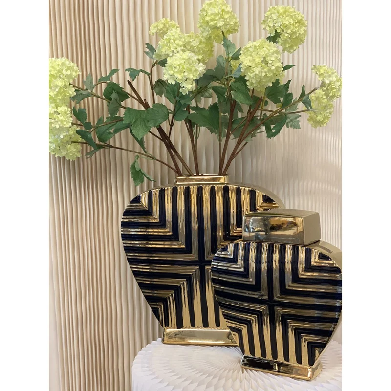 Porzellangefäß im Art-Déco-Stil, Gold