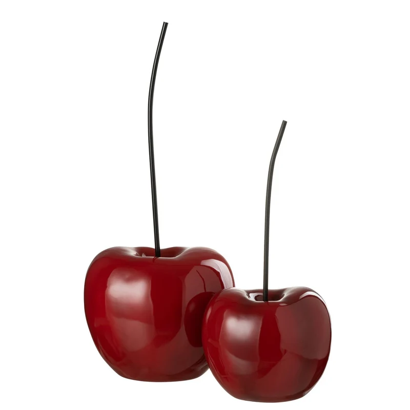 Deko-Kirsche in glänzendem Rot, groß