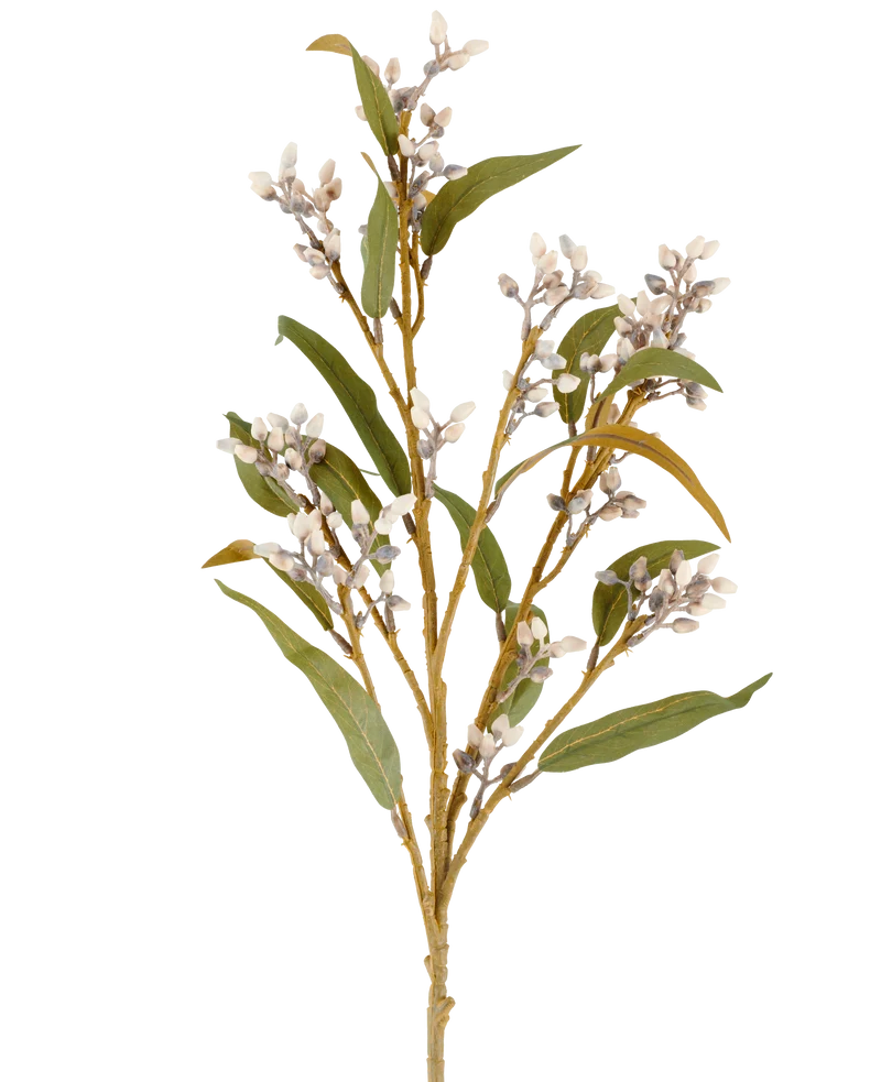 Künstliche Blume Eukalyptus 78 cm creme/braun
