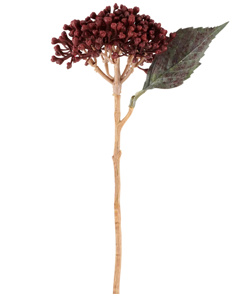 Künstliche Blume Getrocknete Hortensie 38 cm bordeaux