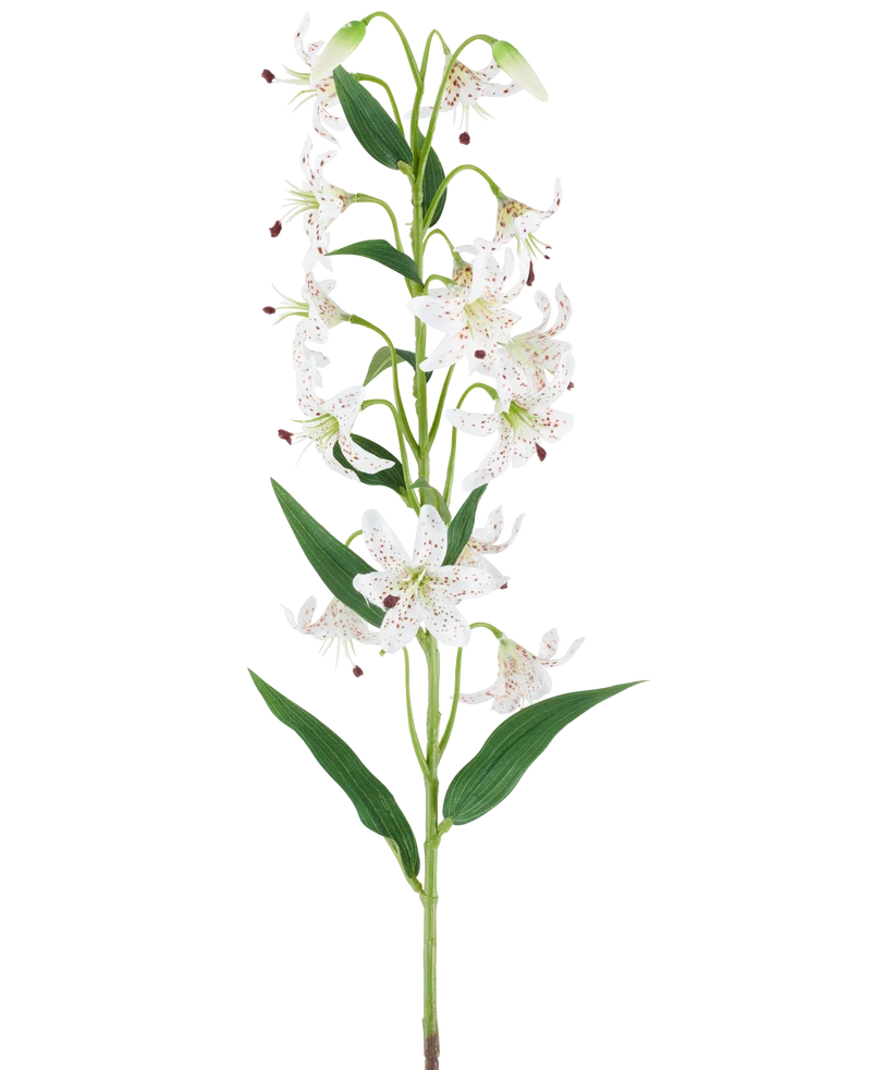 Künstliche Blume Lilie 82 cm creme/braun