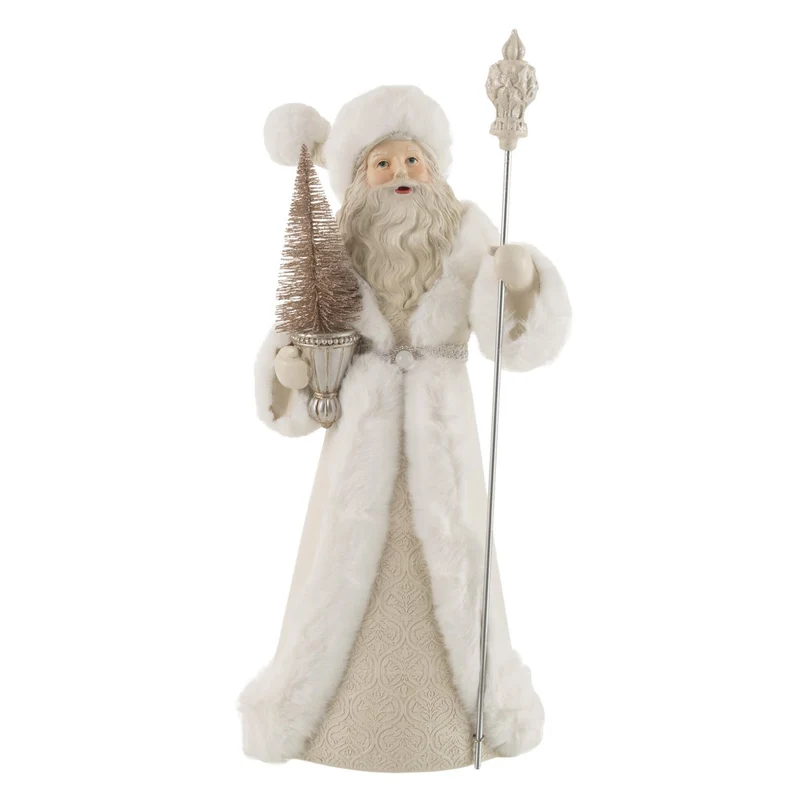J-Line Weihnachtsanhänger – Polyester Weiß/Champagner
