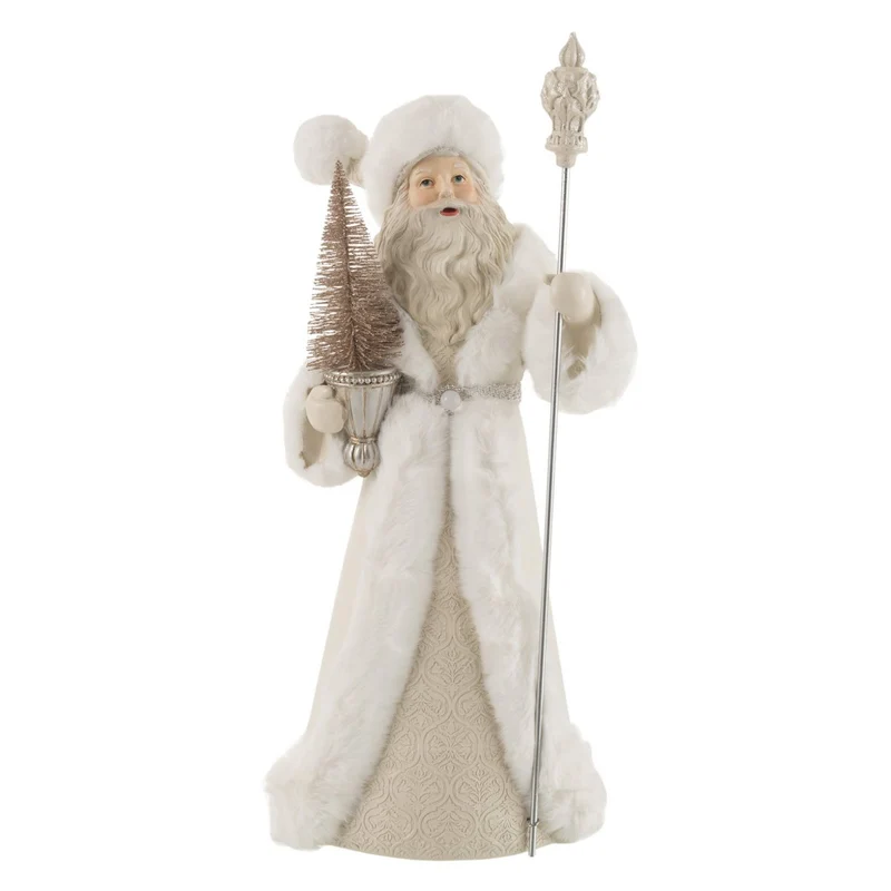 J-Line Weihnachtsanhänger – Polyester Weiß/Champagner