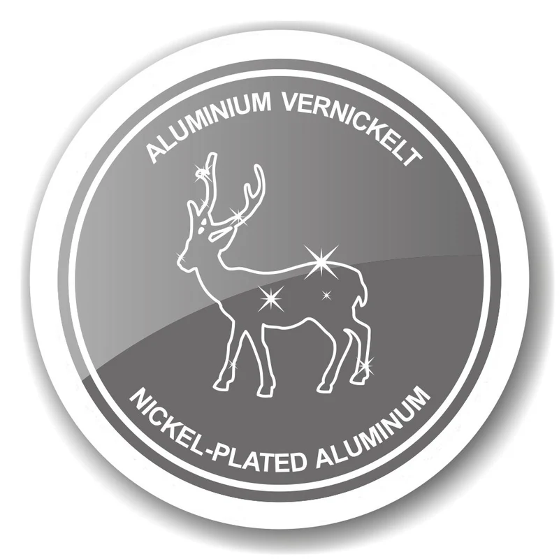 Kerzenleuchter Hirsch aus vernickeltem Aluminium, Höhe 20 cm