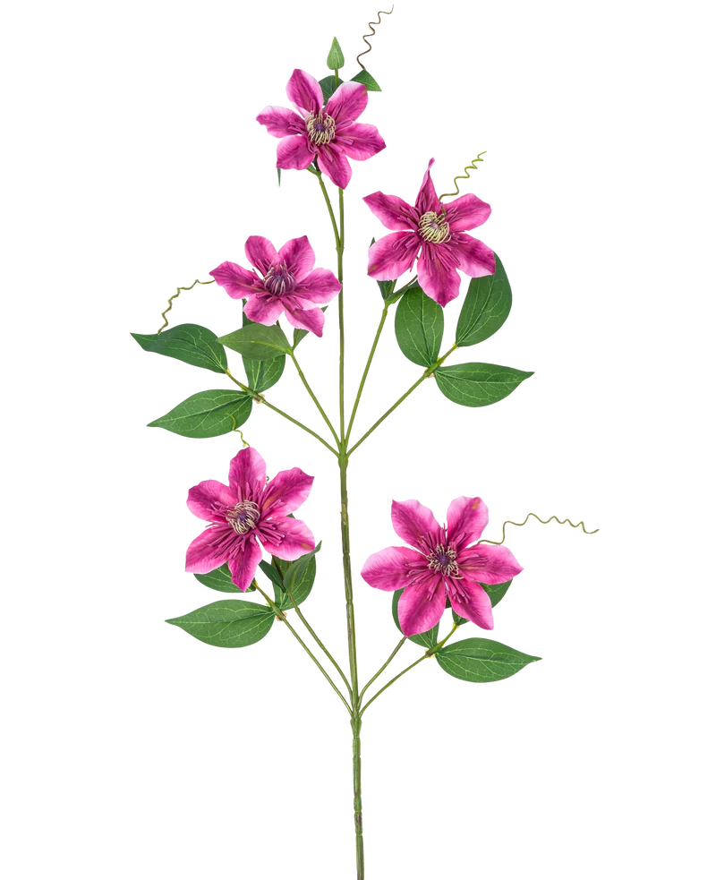 Künstliche Blume Clematis doppelt 78 cm lila