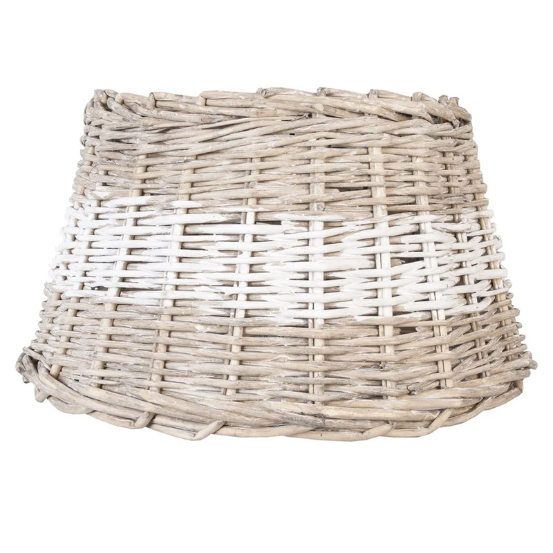 Lampenschirm Weiß-Beige, Ø 38 x 22 cm (E27)
