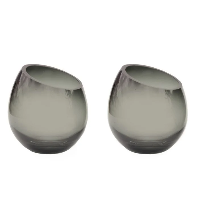 Teelichthalter Moho Grey (2er-Set)