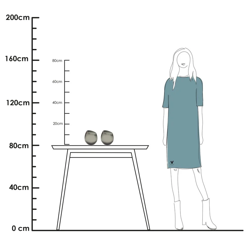 Teelichthalter Moho Grey (2er-Set)