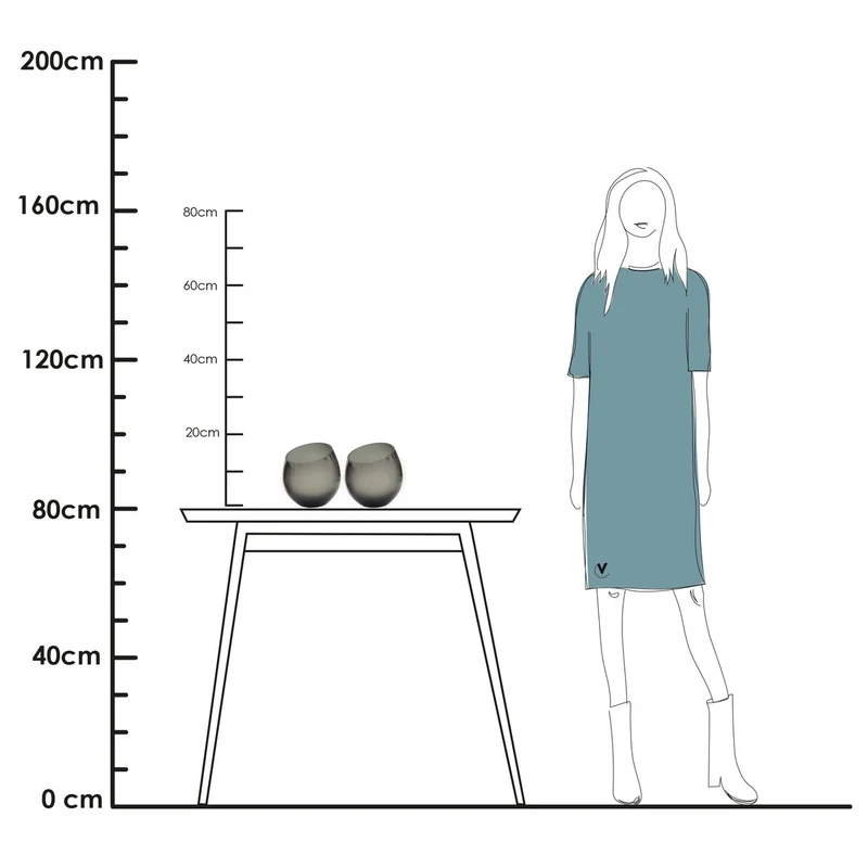 Teelichthalter Moho Grey (2er-Set)