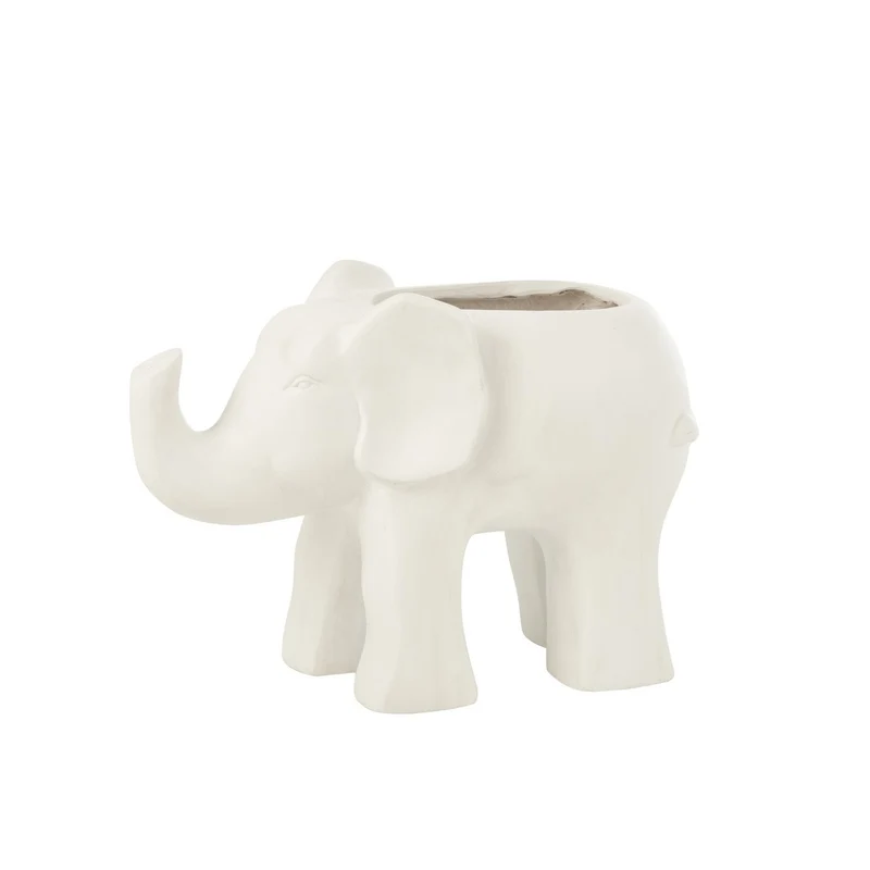 Blumentopf 'Elephant' aus Keramik, Weiß