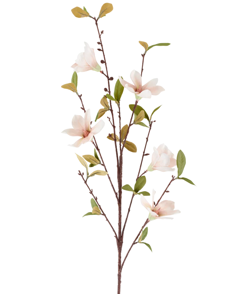 Künstliche Blume Magnolie 94 cm creme/braun