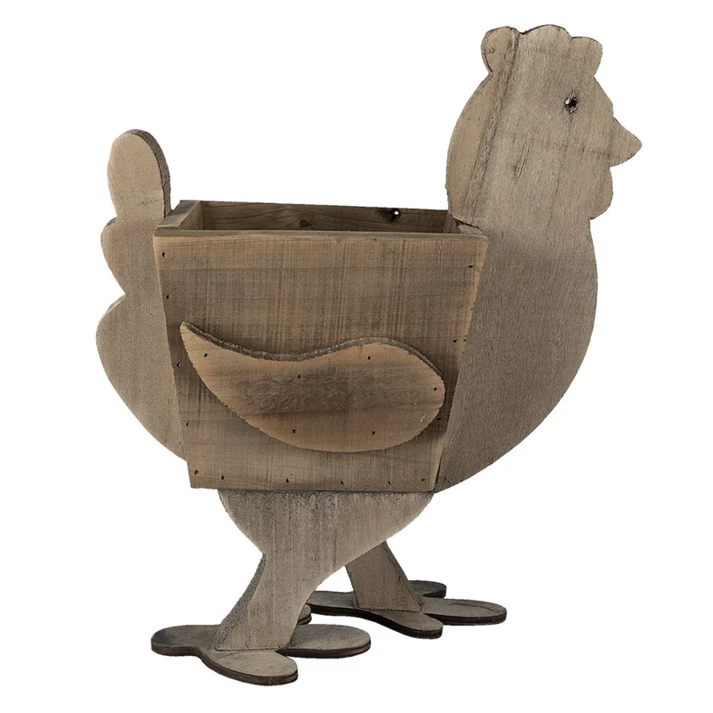Blumentopf Indoor Huhn Braun 35x18x40 cm