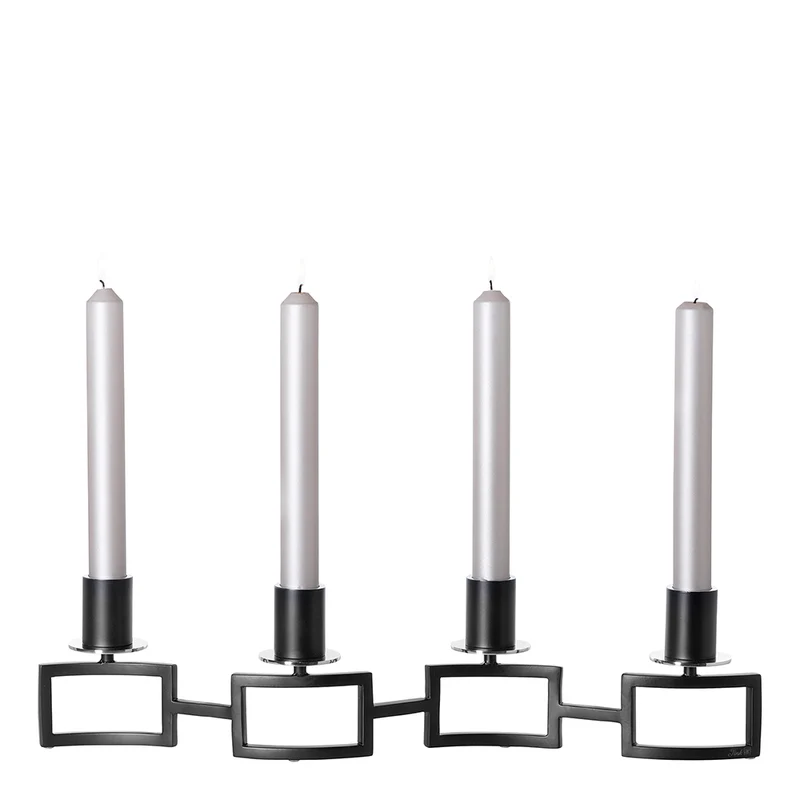 HOMMAGE Leuchter, 4-flammig schwarz