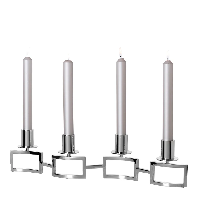HOMMAGE Leuchter, 4-flammig silberfarben