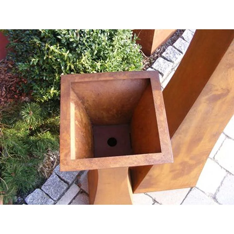 Edelrost Gartendeko Pflanzsäule "Moni" | Deko Blumensäule aus Metall