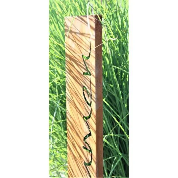 Metall Gartenstelen | Edelrost Willkommen Schild für Garten Dekoration