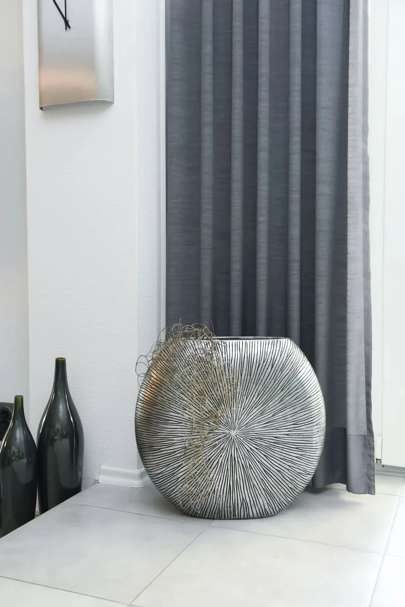 Bodenvase - Hailey | Silber, Schwarz