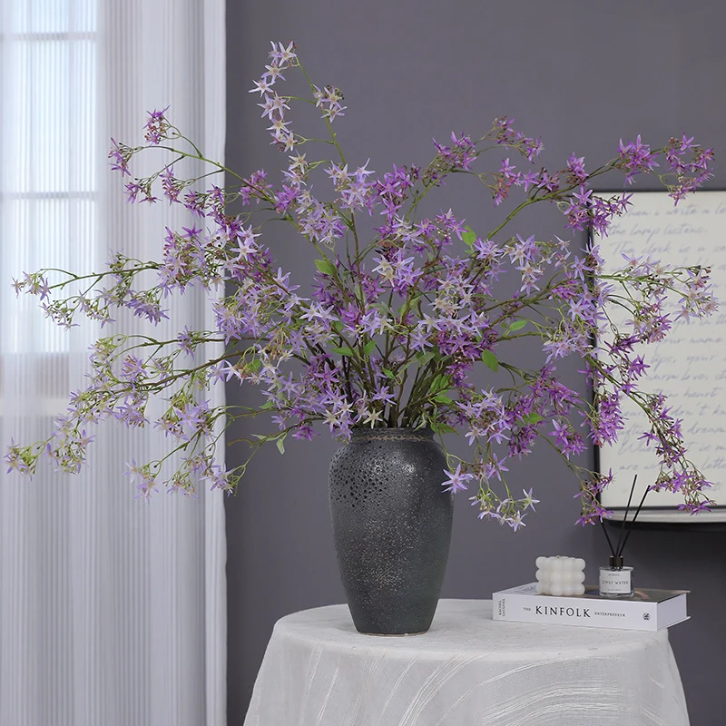Künstliche Spirea mit Orchideen-Dekor, 120 cm, realistisch aussehende Zweige für Hochzeiten, Home Decor und Gewerberäume