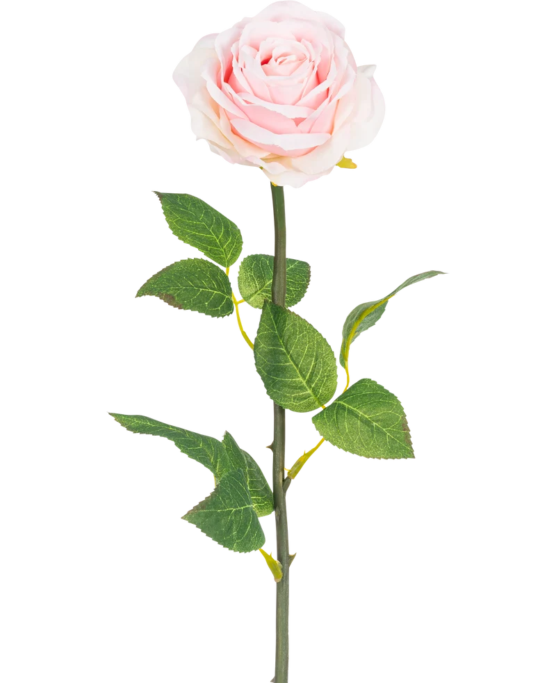 Kunstbloem Roos Klassiek 55 cm licht roze