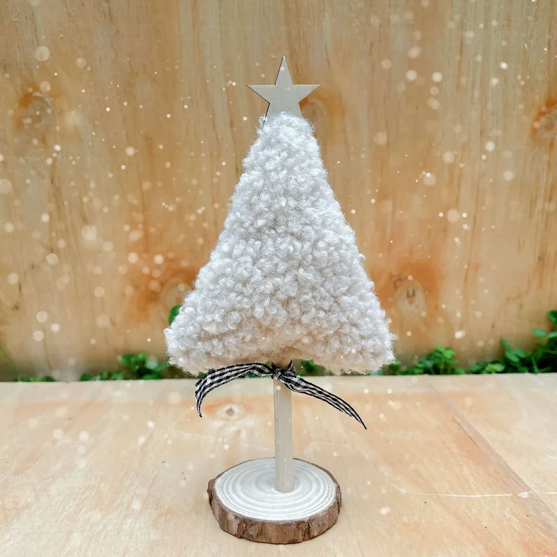 Mini Weihnachtsbaum Deko 22x10 cm, künstliche Tanne aus Stoff, realistische Optik, festliche Tischdekoration, Hochzeit, Event, Ladenausstattung, 8 Farben