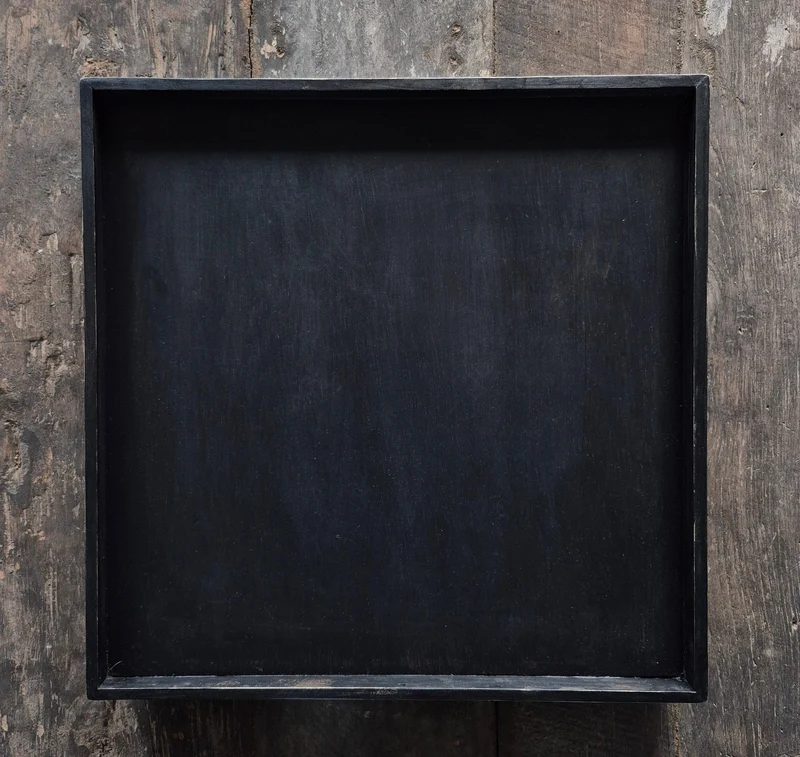 Houten dienblad zwart 81,5x81,5cm