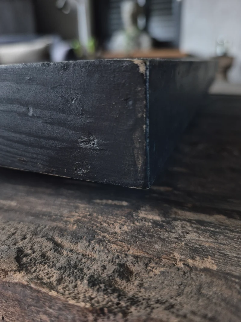 Houten dienblad zwart 81,5x81,5cm