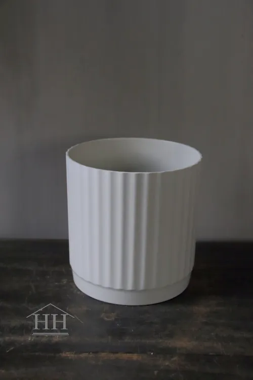 Kunststof pot - vaas wit