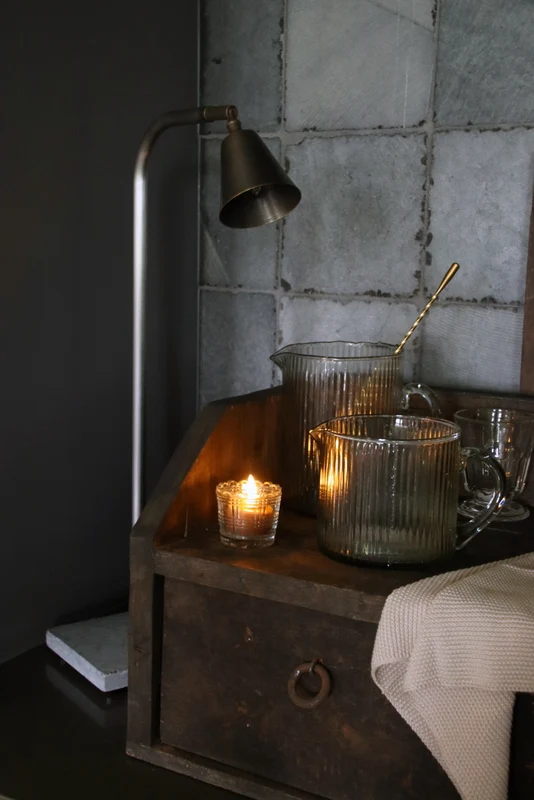 Tafellamp Aura Peeperkorn kelk Old Grey
