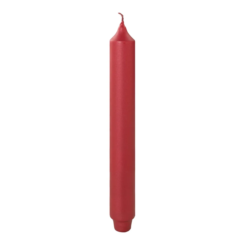 CANDLE metallic Stabkerze rot