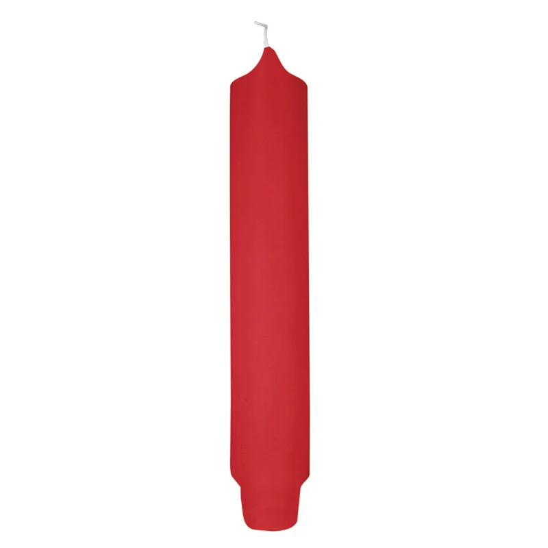 CANDLE getauchte Stabkerze hellrot
