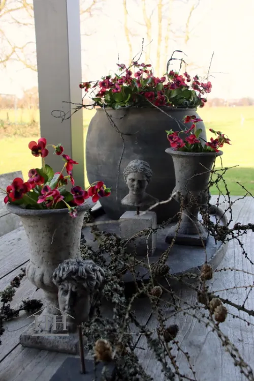 Kunst viooltje bordeauxrood