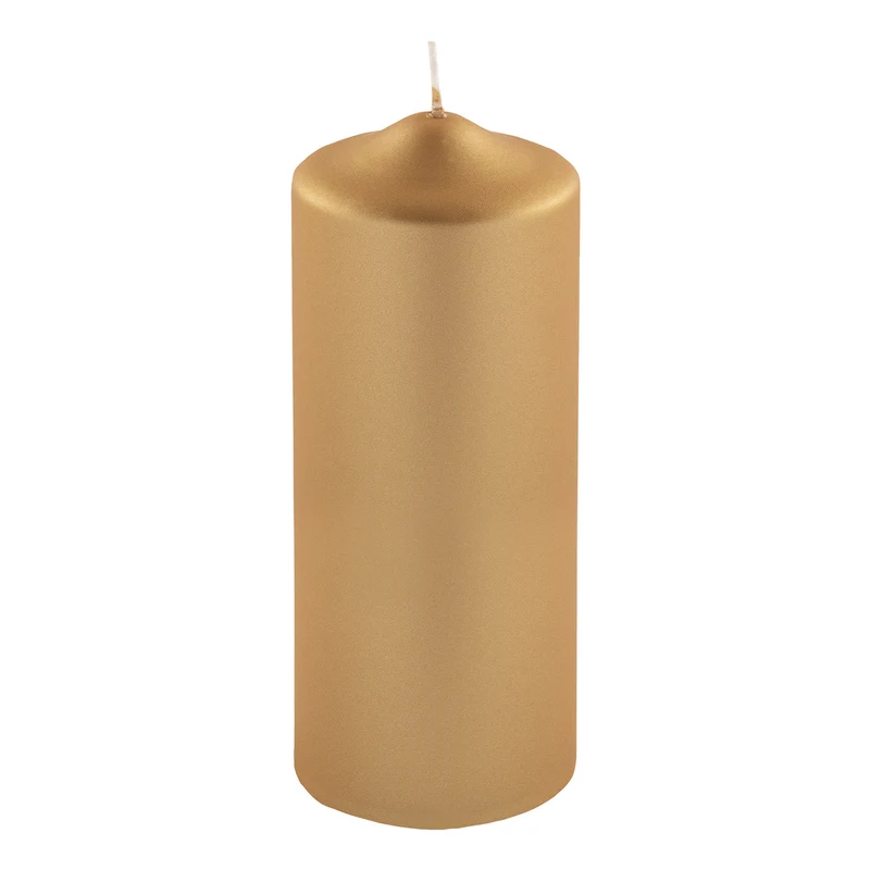 CANDLE metallic Stumpenkerze goldfarben