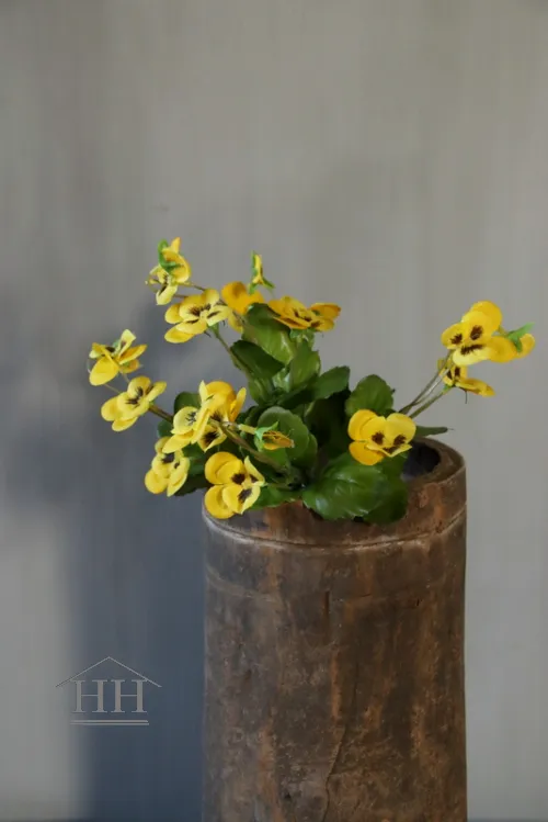 Kunst viooltje geel