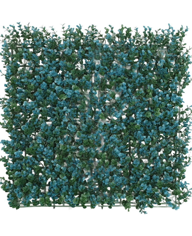 Kunstpflanzen Wand Buxus blau 50x50 cm UV
