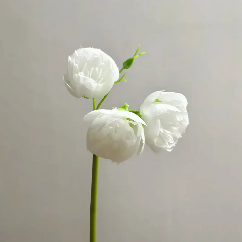Restposten 28 cm Künstlicher Pfingstrosenzweig mit kleinen Knospen