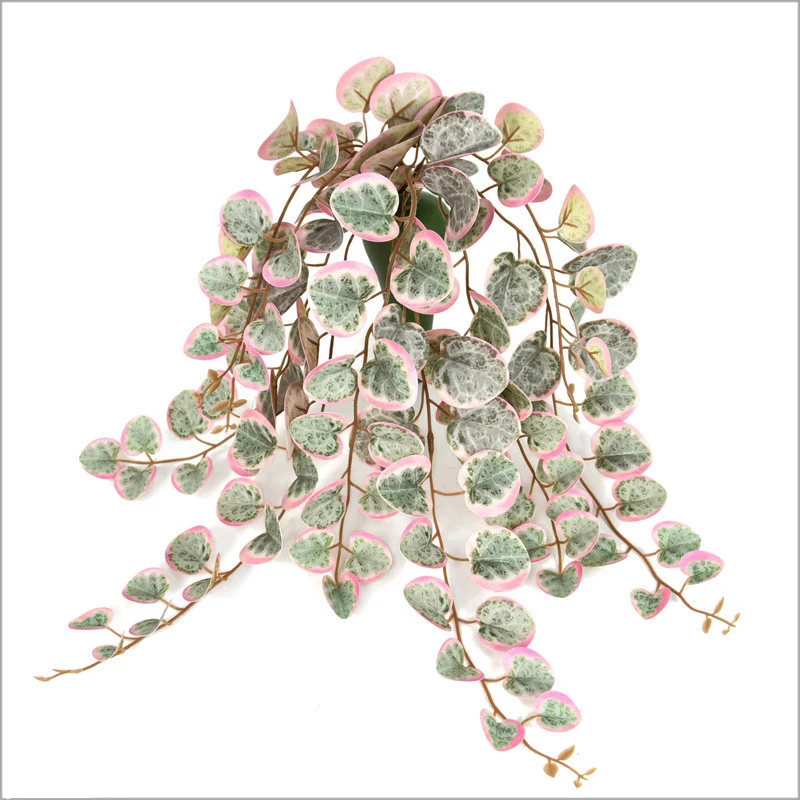Künstliche Eukalyptus-Ranke mit 126 Blättern, 47 cm lang, realistisch für Hochzeit, Dekoration, Floristik, Innenraumgestaltung